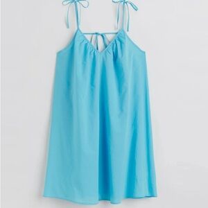 H&M Turquoise Double Tie Short Shift Dress